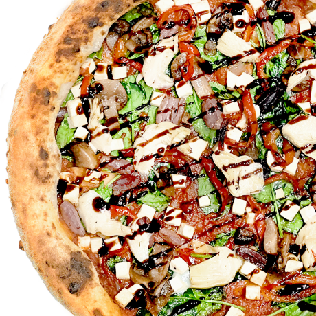 Vegetarian Pizza with Tofu and Artichokes