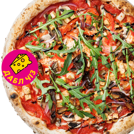 Pizza Vegana con tofu Double cheese