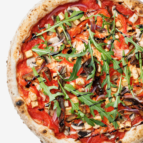 Pizza Vegana con tofu