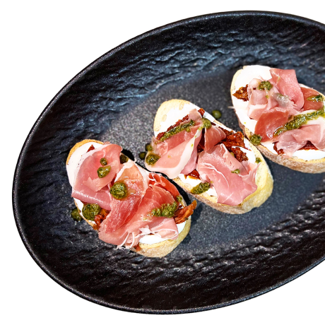 Брускетта Парма & Песто