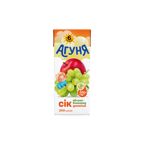 Сік Агуня яблуко-виноград